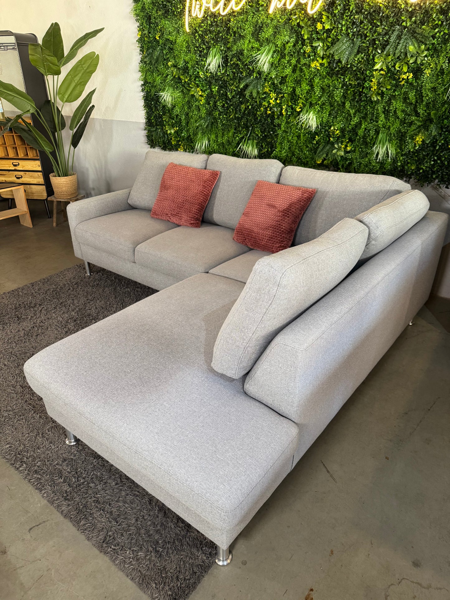 hellgraues Ecksofa