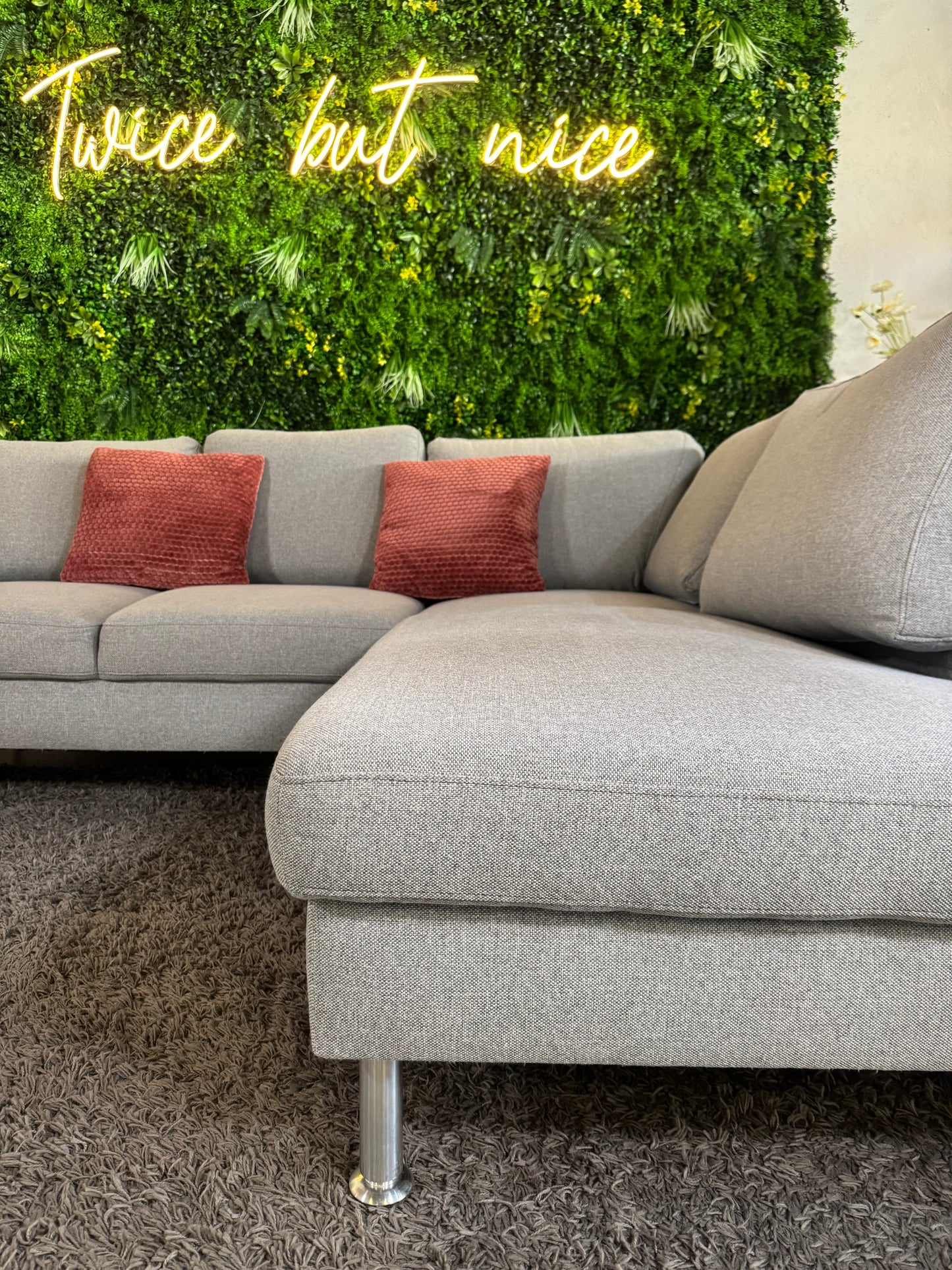 hellgraues Ecksofa