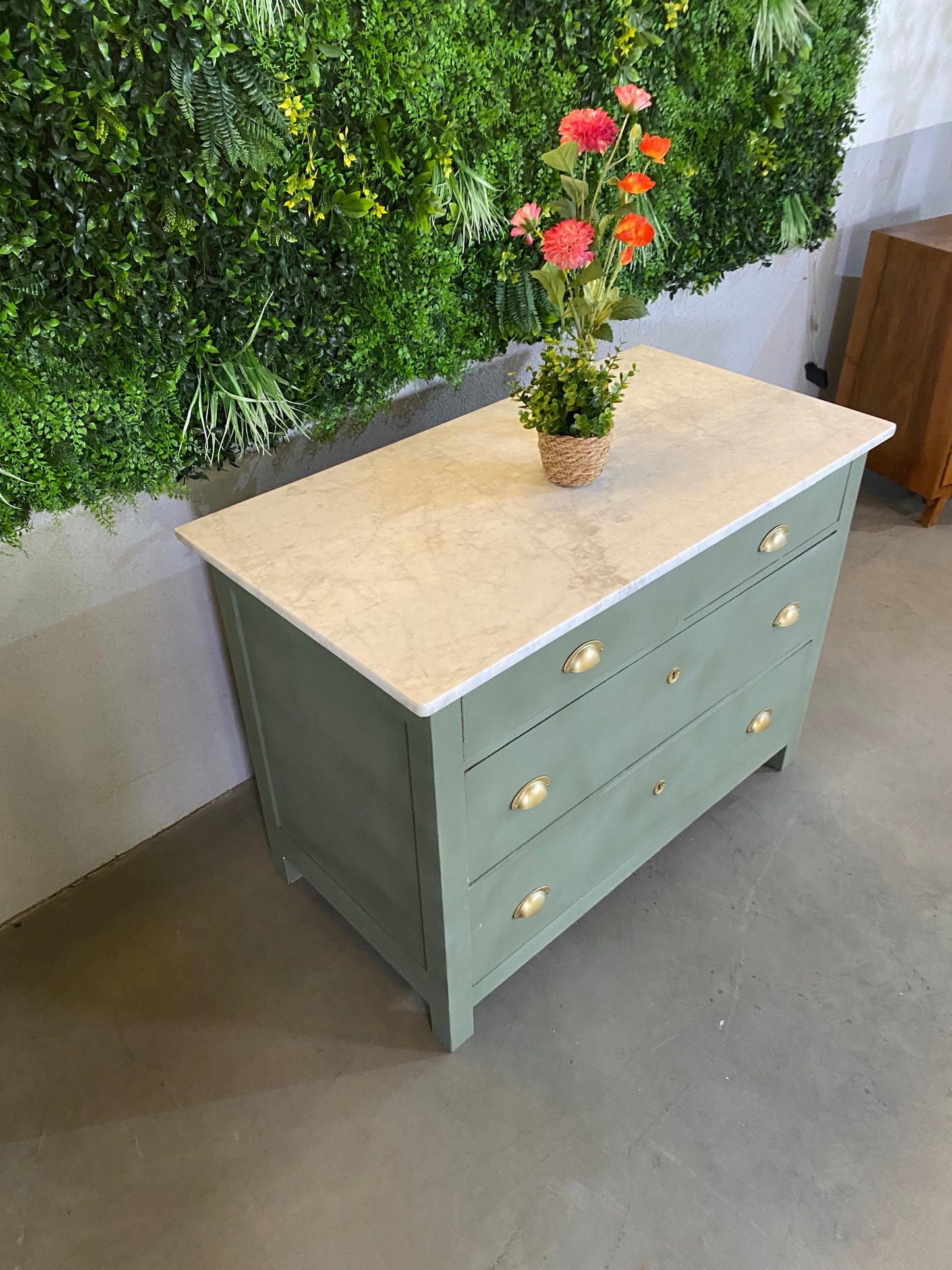 MASSIVHOLZ | Marmor Kommode/Kleiderschrank/Sideboard/Schrank