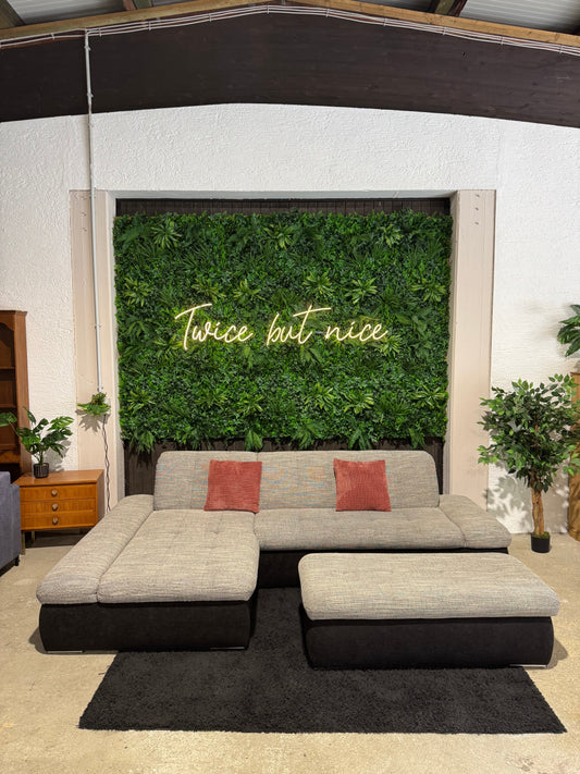 „Domo Collection“ Ecksofa mit Hocker