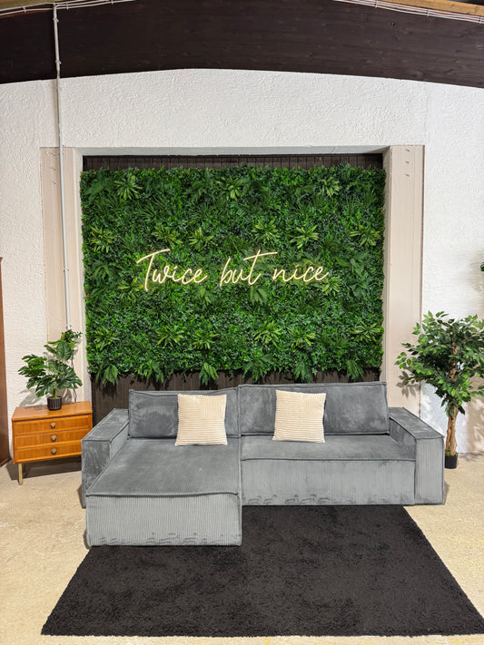 Cord Ecksofa mit Schlaffunktion (beidseitig montierbar)
