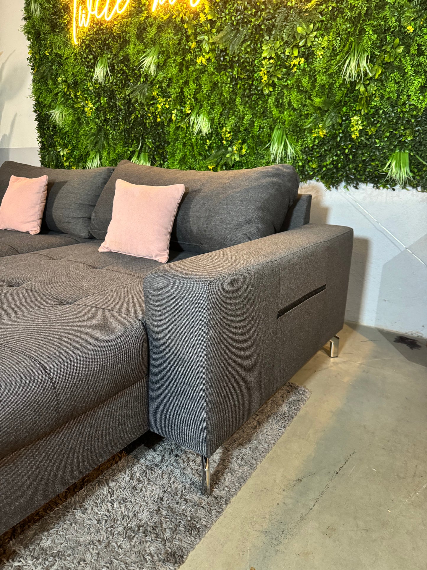 USB Ecksofa mit Schlaffunktion