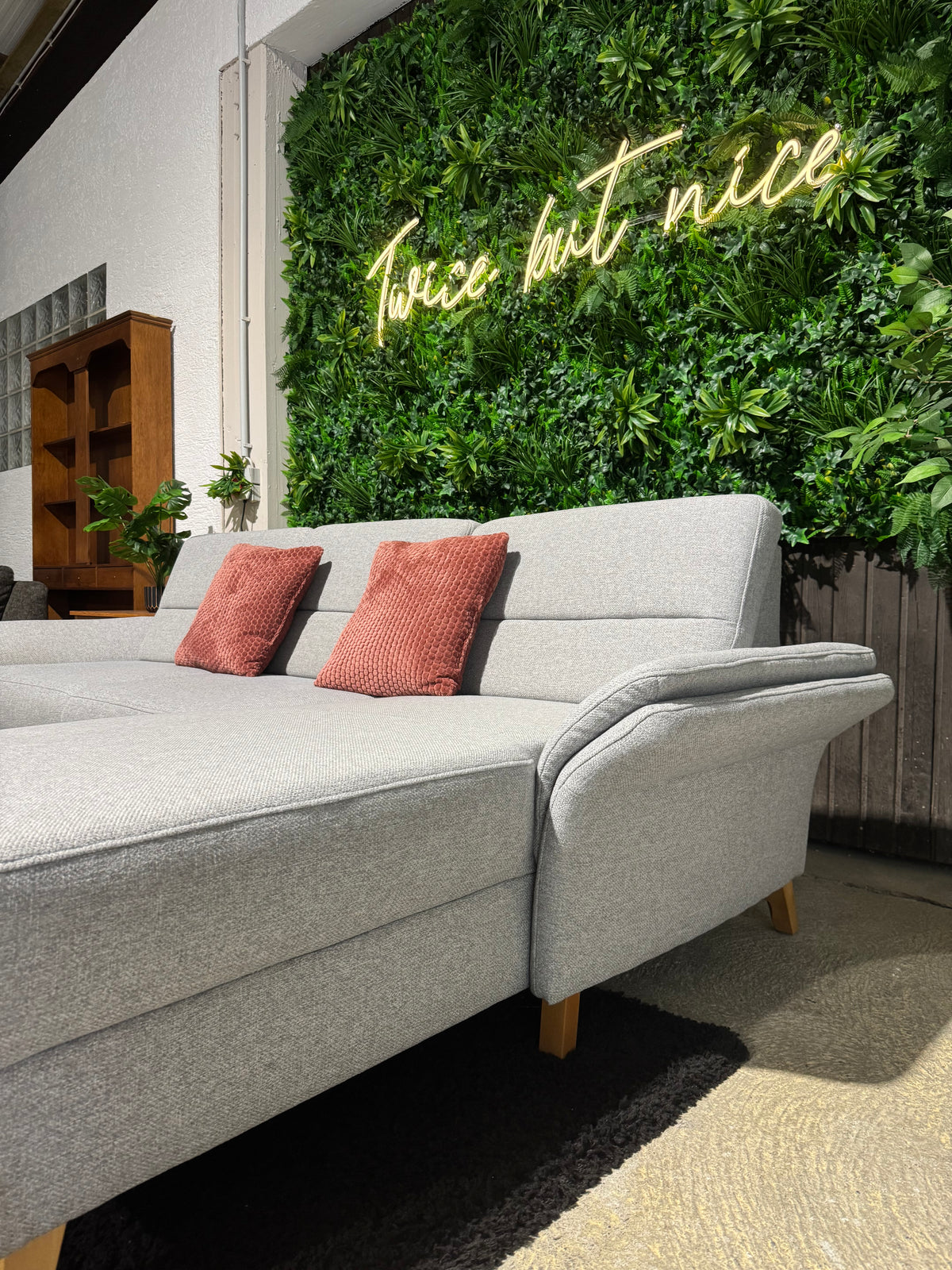 hellgraues Ecksofa