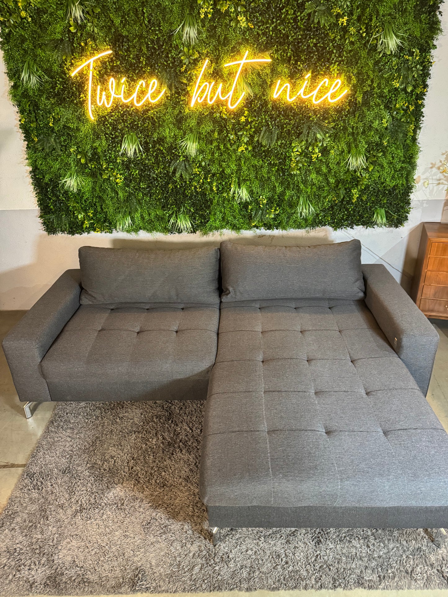 USB Ecksofa mit Schlaffunktion