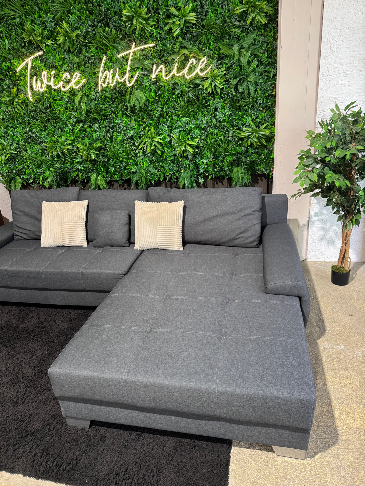 Ecksofa mit Schlaffunktion (beidseitig montierbar)