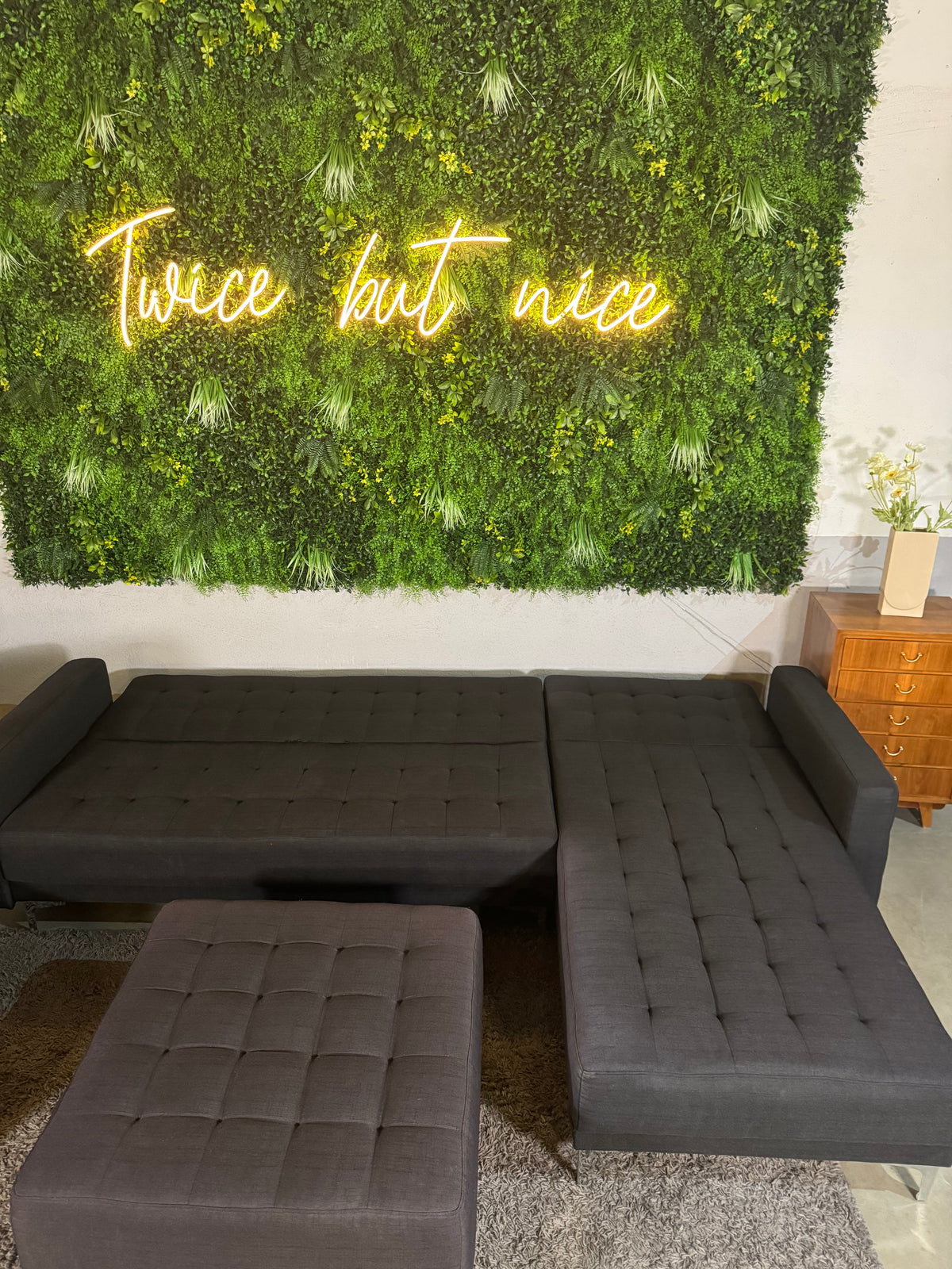 Schlafsofa mit Sitzhocker