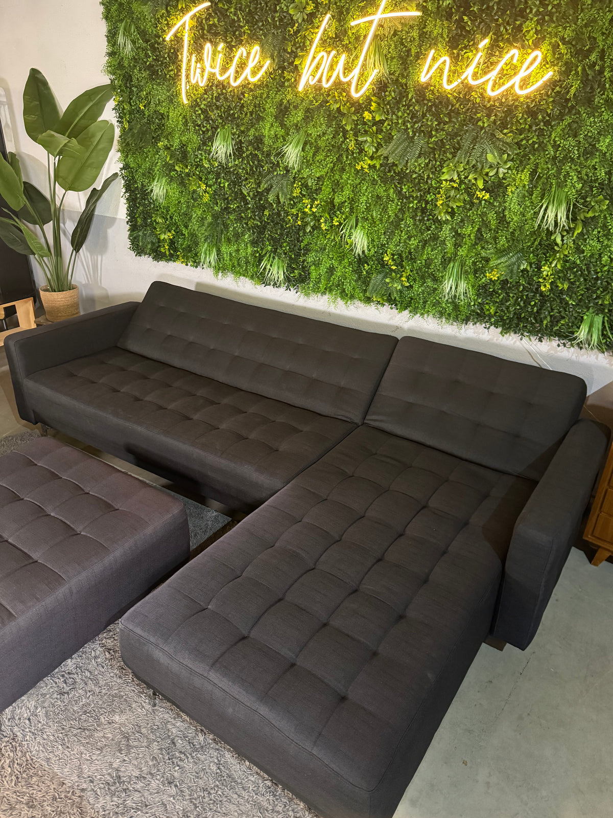 Schlafsofa mit Sitzhocker