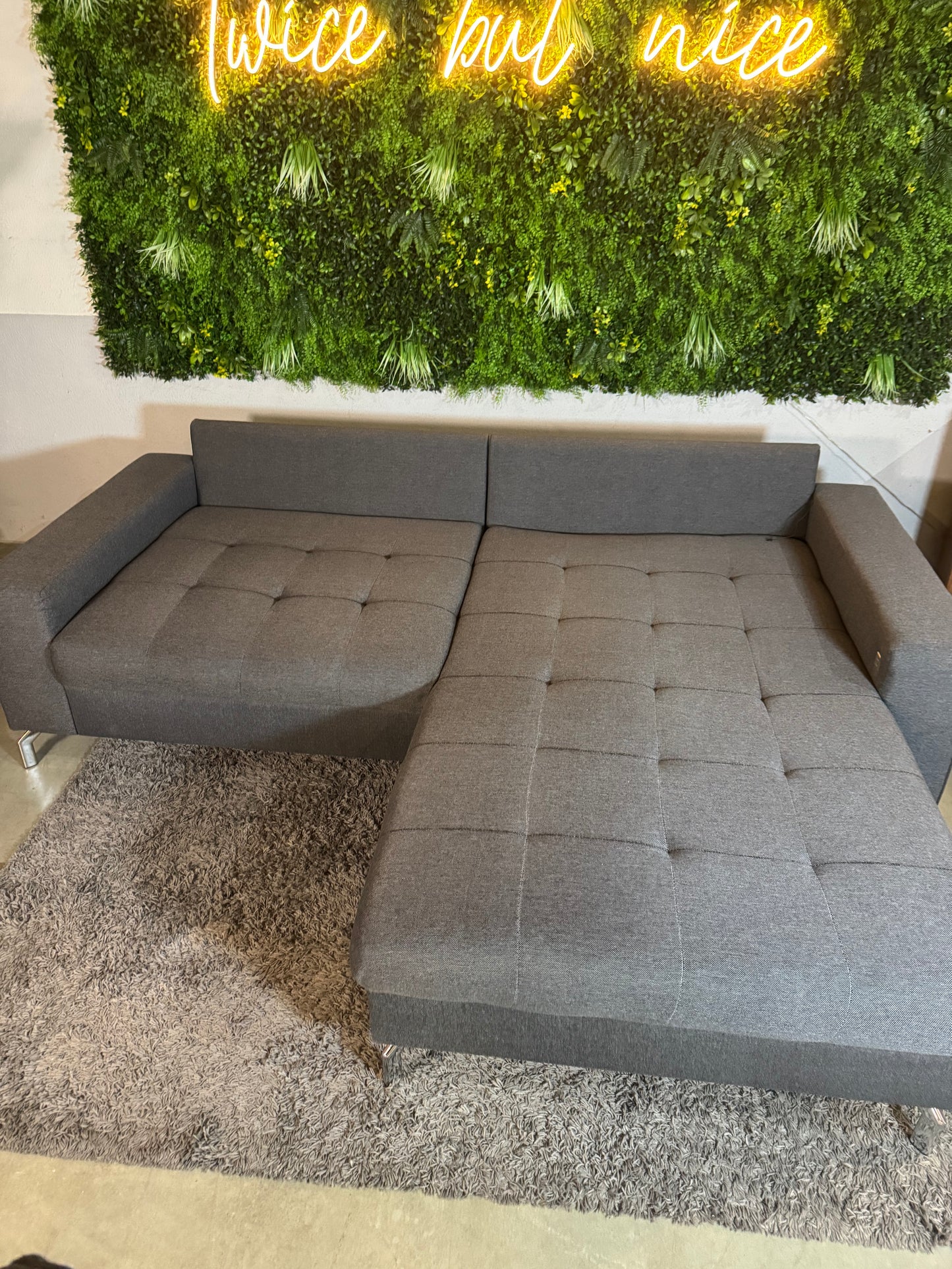 USB Ecksofa mit Schlaffunktion