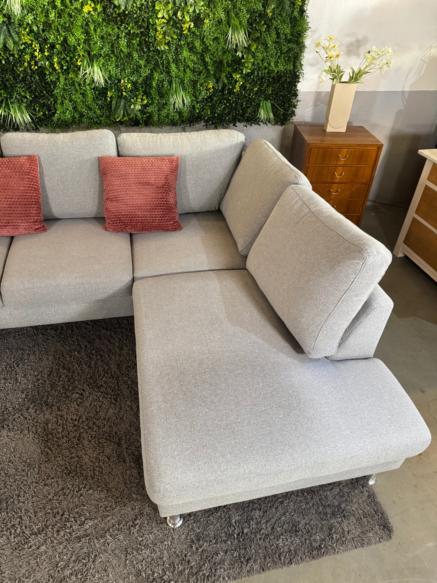 hellgraues Ecksofa