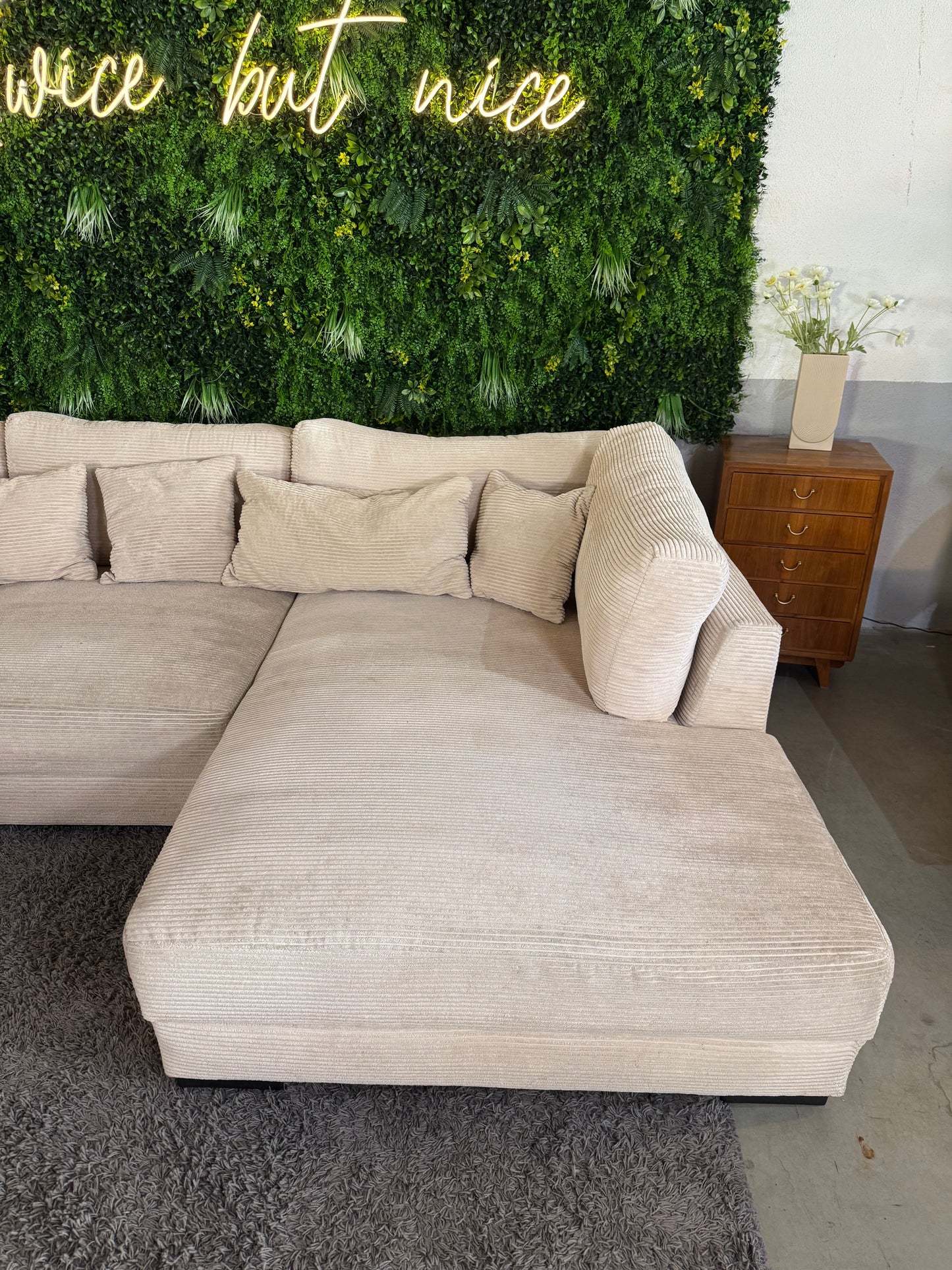 XXL Cord Ecksofa