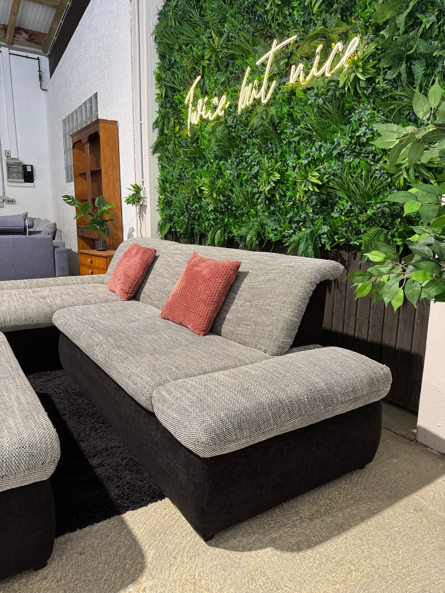 „Domo Collection“ Ecksofa mit Hocker