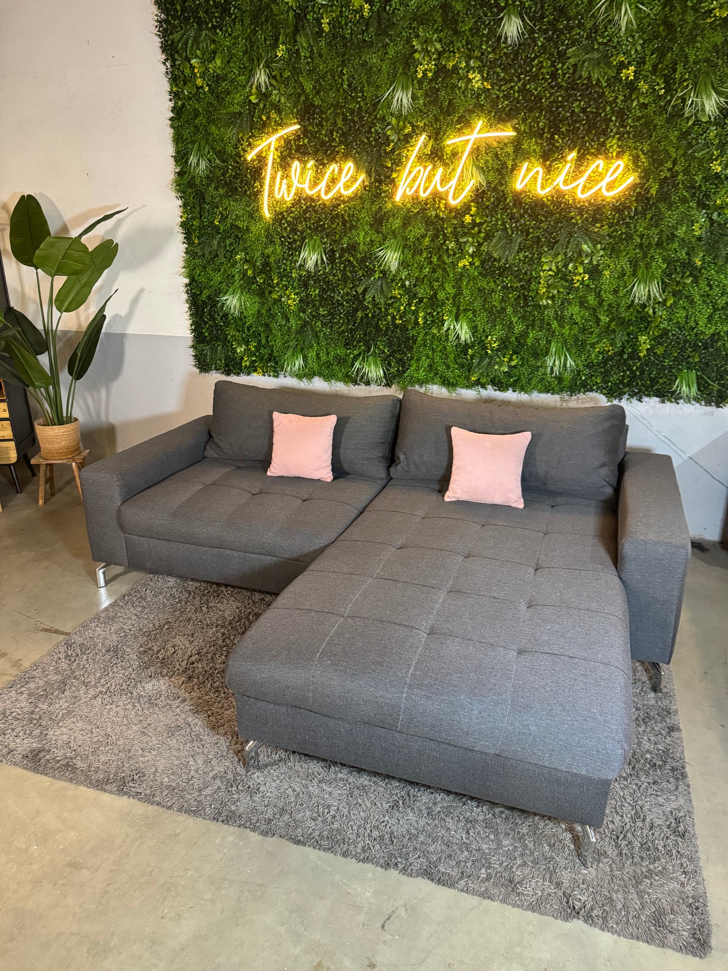 USB Ecksofa mit Schlaffunktion